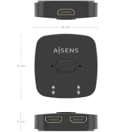 Aisens Conmutador HDMI 4K@60Hz Bidireccional A123-0948 Negro